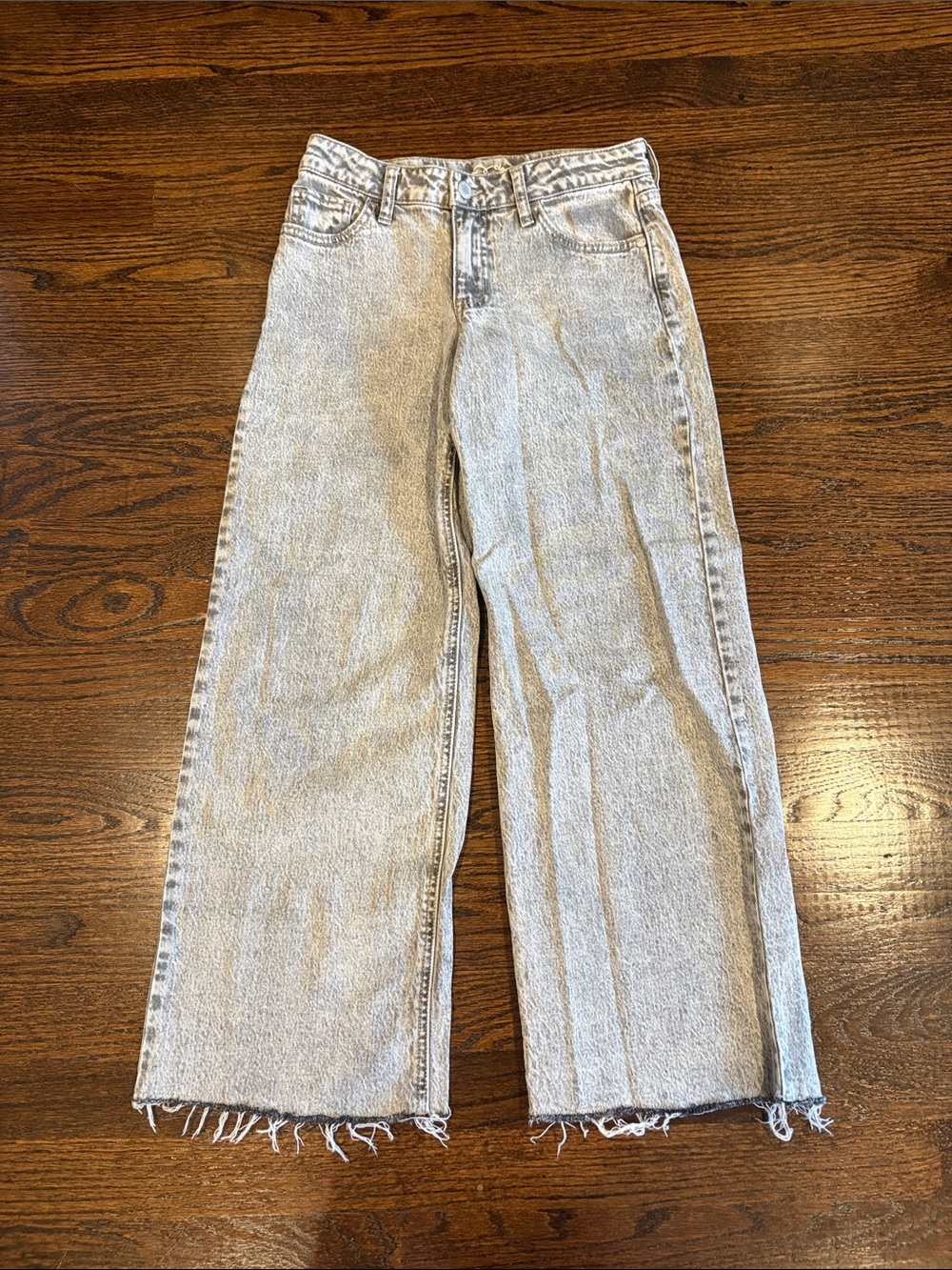 art class Light Gray Acid Wash Wide-Leg Jeans